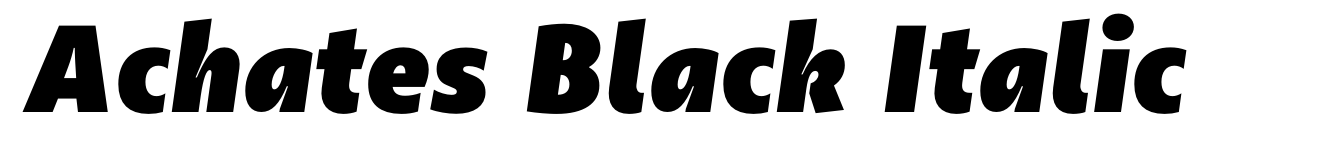 Achates Black Italic